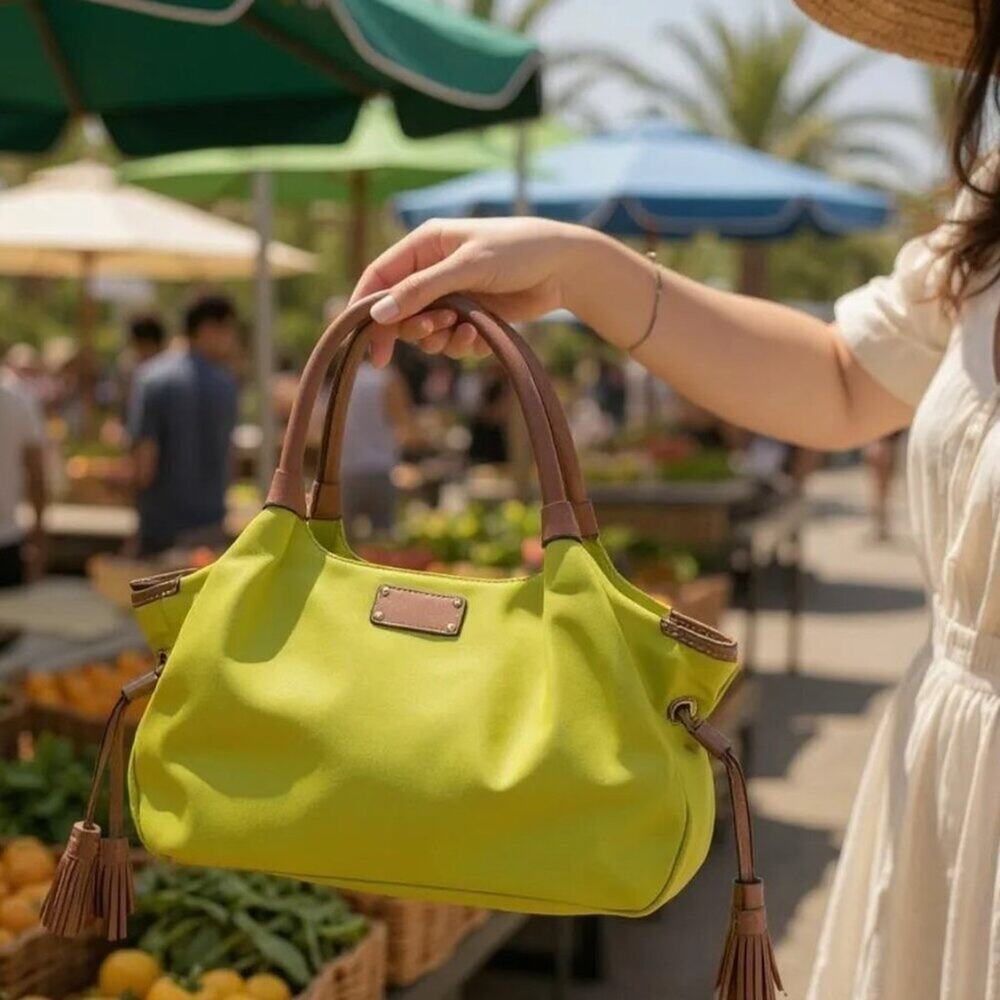 Kate Spade Stevie Large Y2K Bag Neon Green Rare Like New